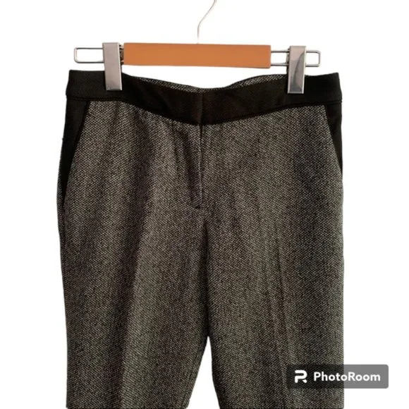H&M Tweed Ankle Pants with black trim Size 6 - Picture 3 of 10